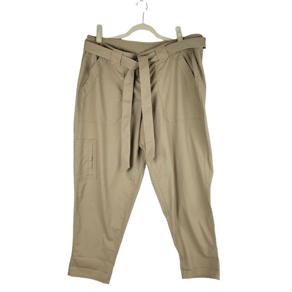 Lane Bryant Capri Pants Women's Size 18 Khaki Tan Chino Crop MSRP $69.95 NEW